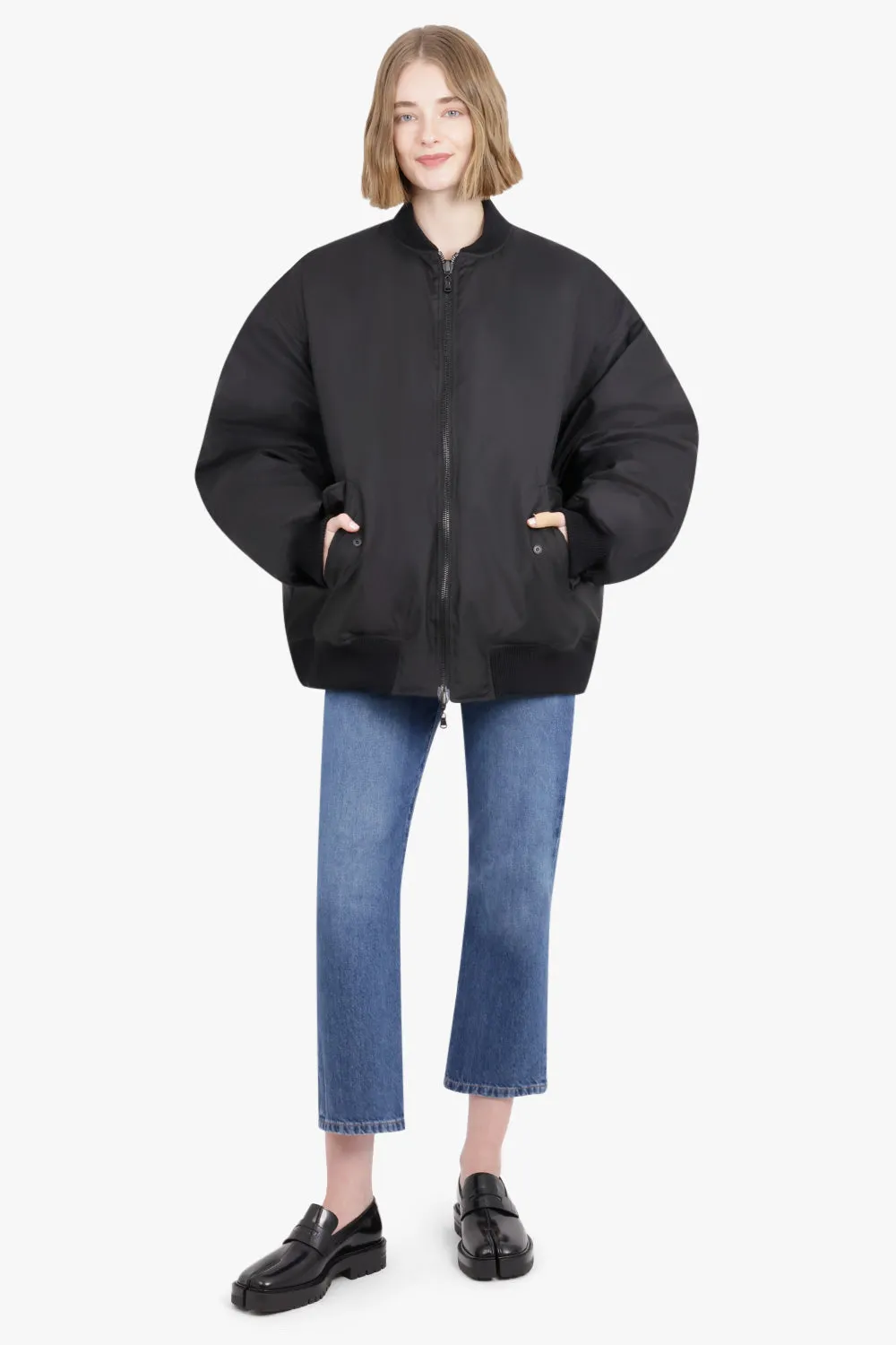 REVERSIBLE BOMBER JACKET | BLACK