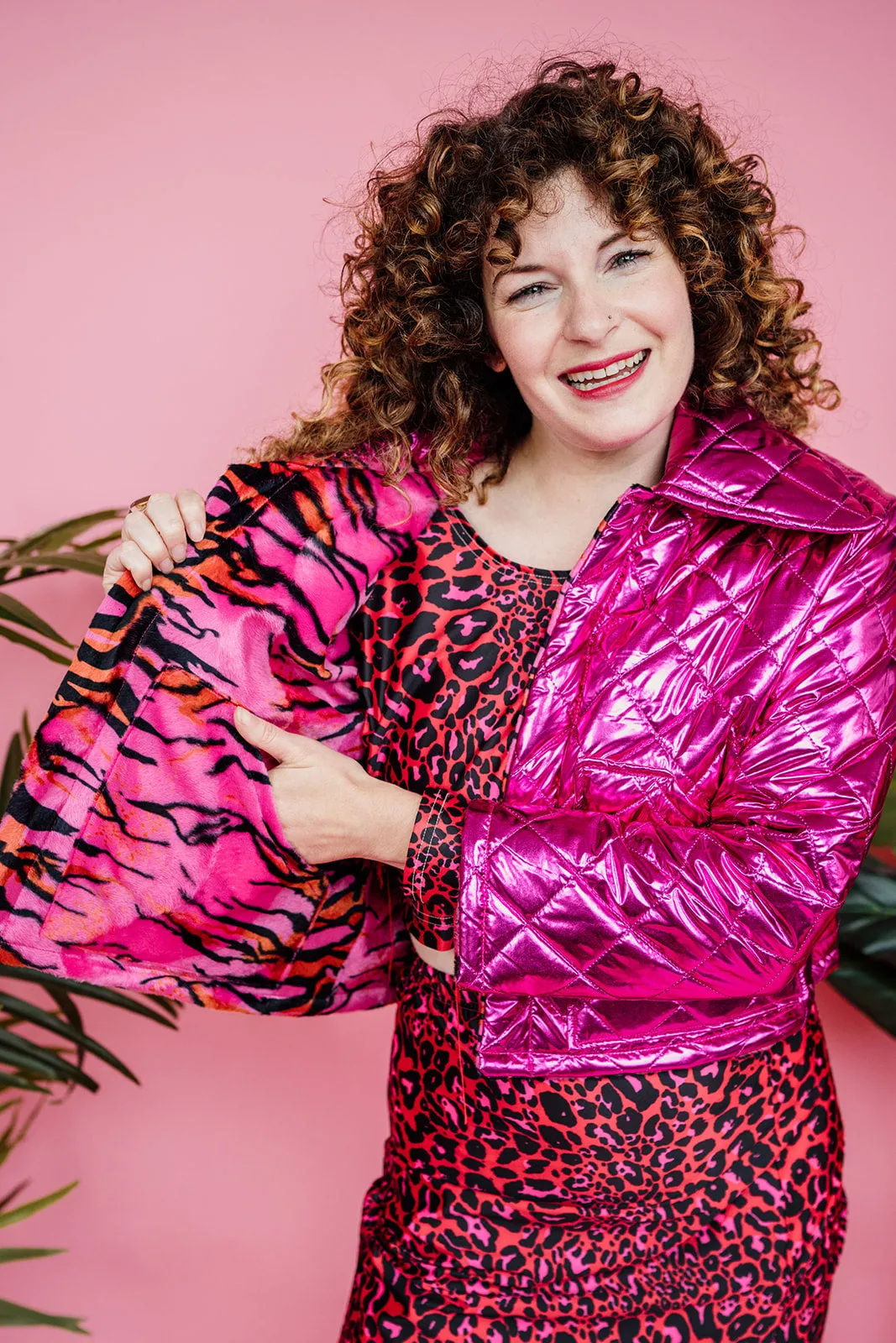 Reversible Puffer Jacket in Pink