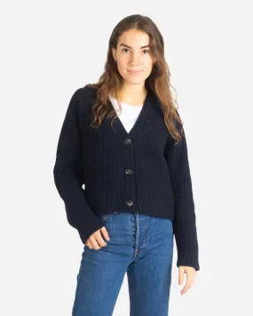 Rib Knit Cardigan - Sky Captain
