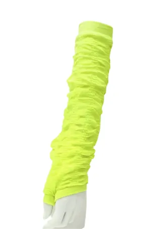 Scrunch Arm Warmers Neon Yellow