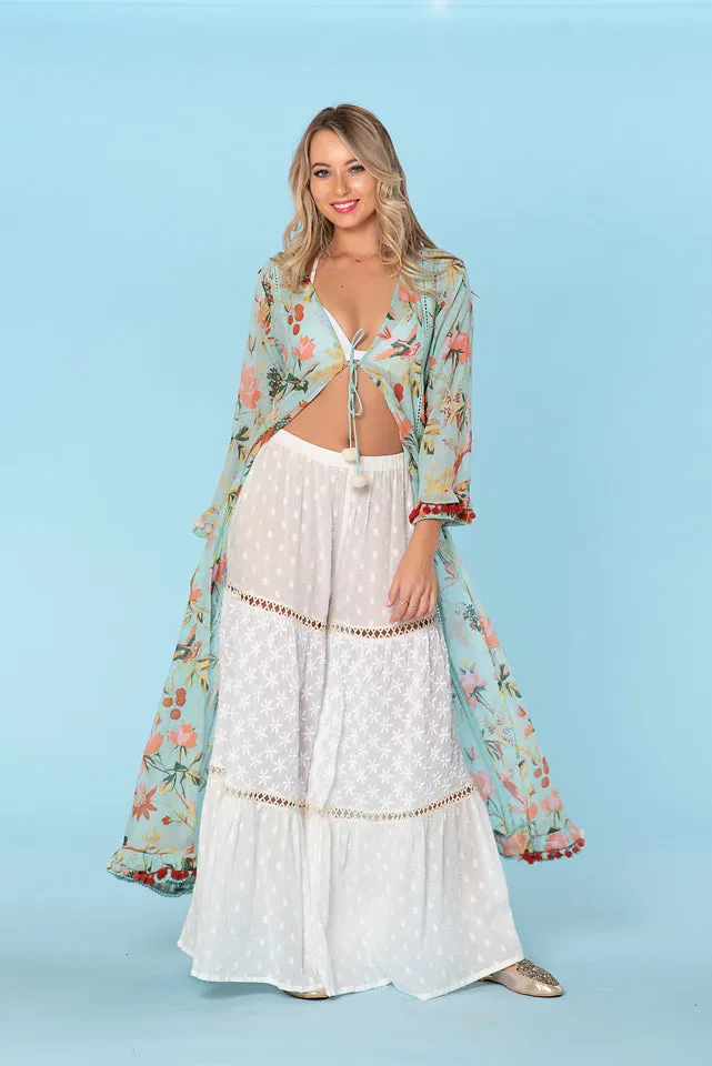 Set. 2 piece, boho duster and pants