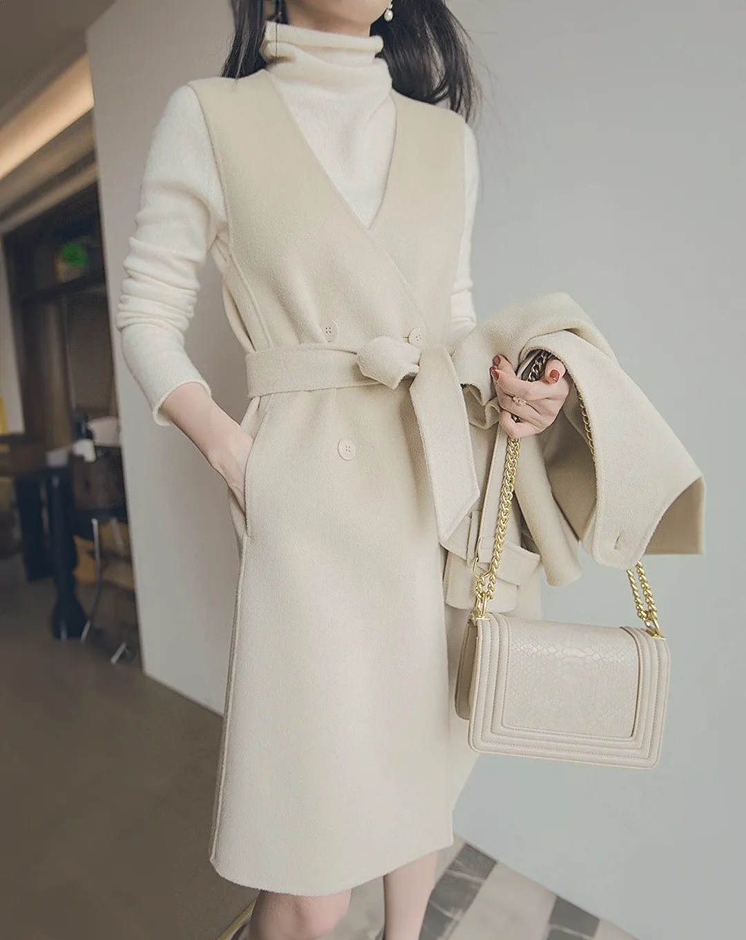 ♀Short Coat & Gilet Dress