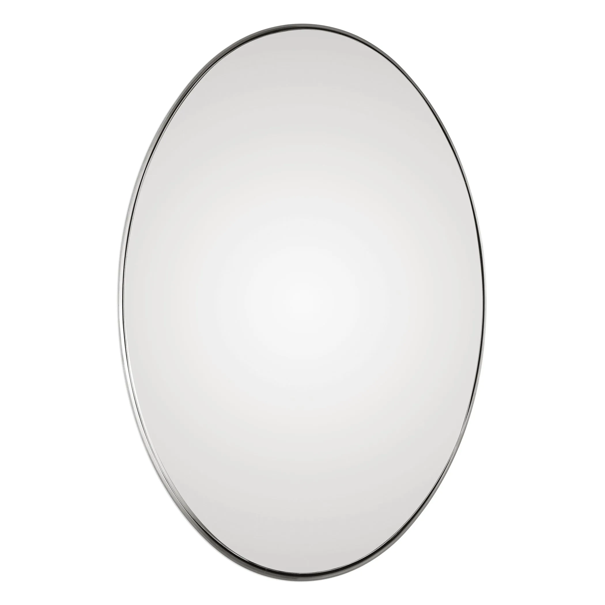 Uttermost Pursley Brushed Nickel Oval Mirror