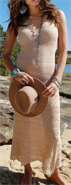 Vest-Style Knitted Dress Sexy Hollow Out Cutout Beach Dress Seaside Vacation Bikini Jacket Swimsuit Sun Protection Clothing