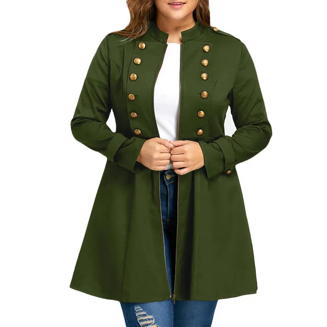 Women Flare Long Cardigan (Plus Size)