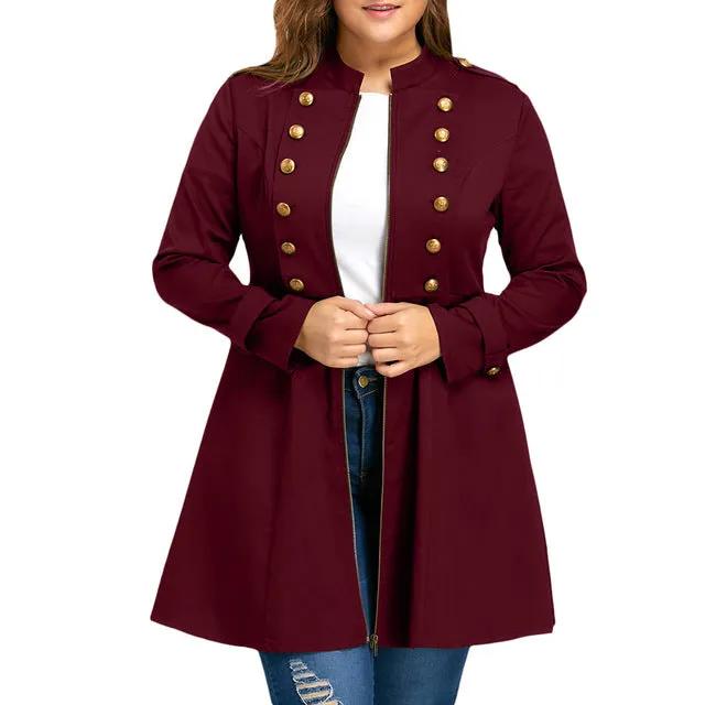Women Flare Long Cardigan (Plus Size)
