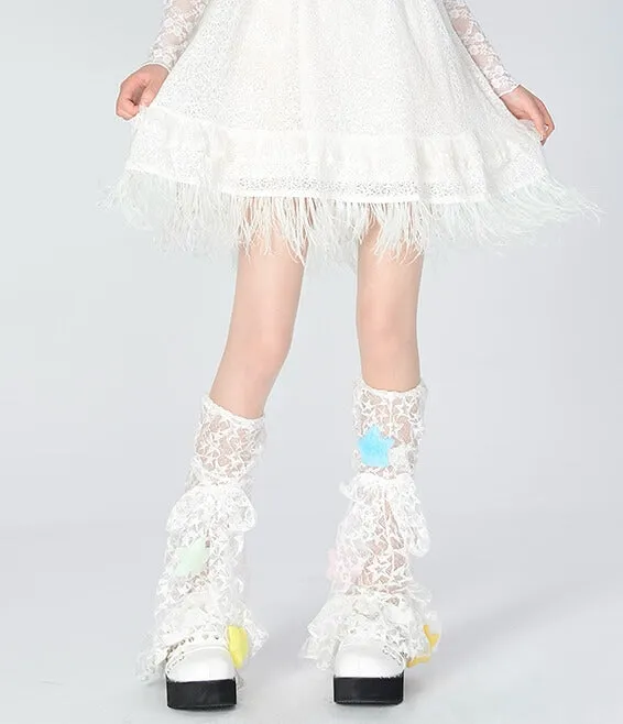 Y2k lace stars leg warmers
