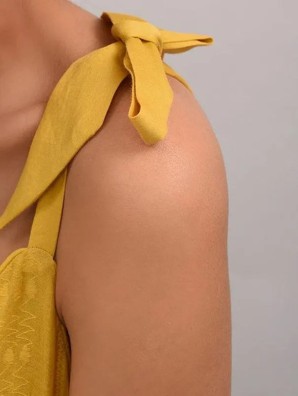 Yellow Cotton Maxi Dress