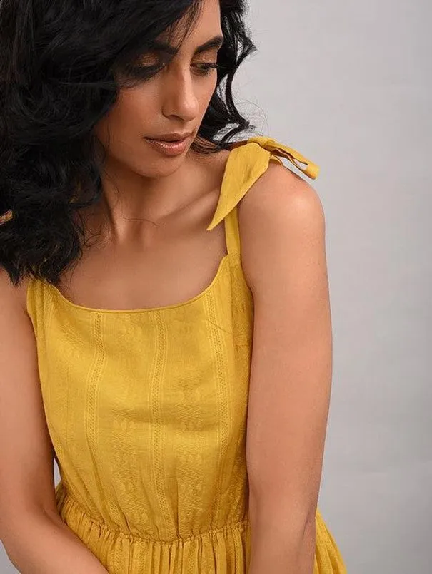 Yellow Cotton Maxi Dress