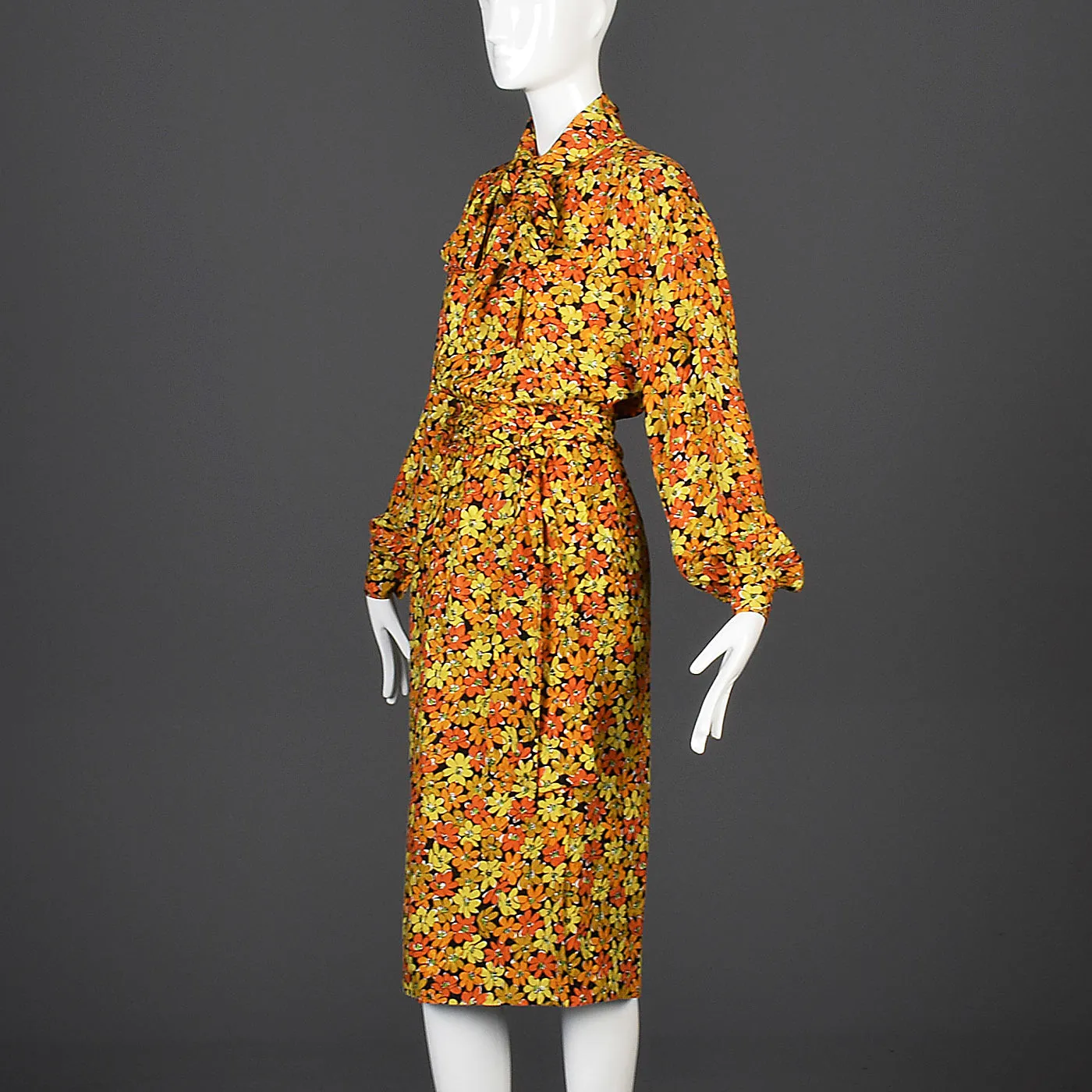 Yves Saint Laurent Rive Gauche Silk Separates in a Daisy Print