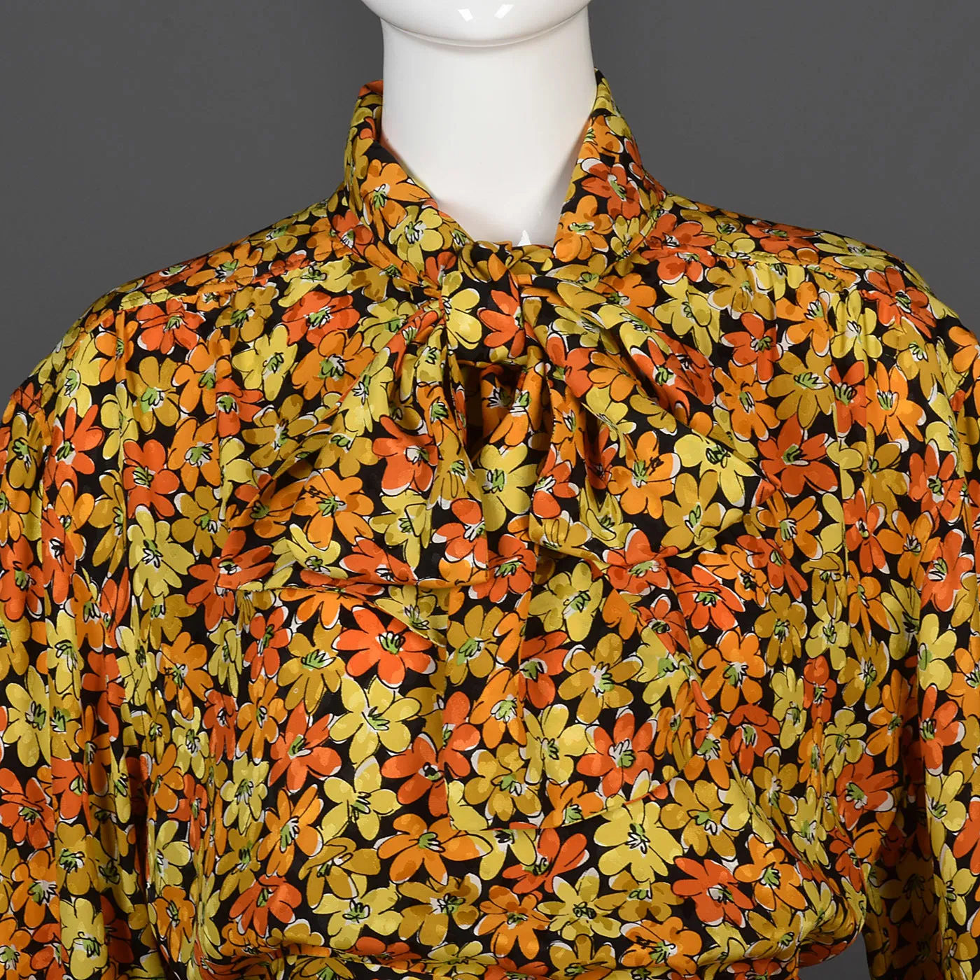 Yves Saint Laurent Rive Gauche Silk Separates in a Daisy Print