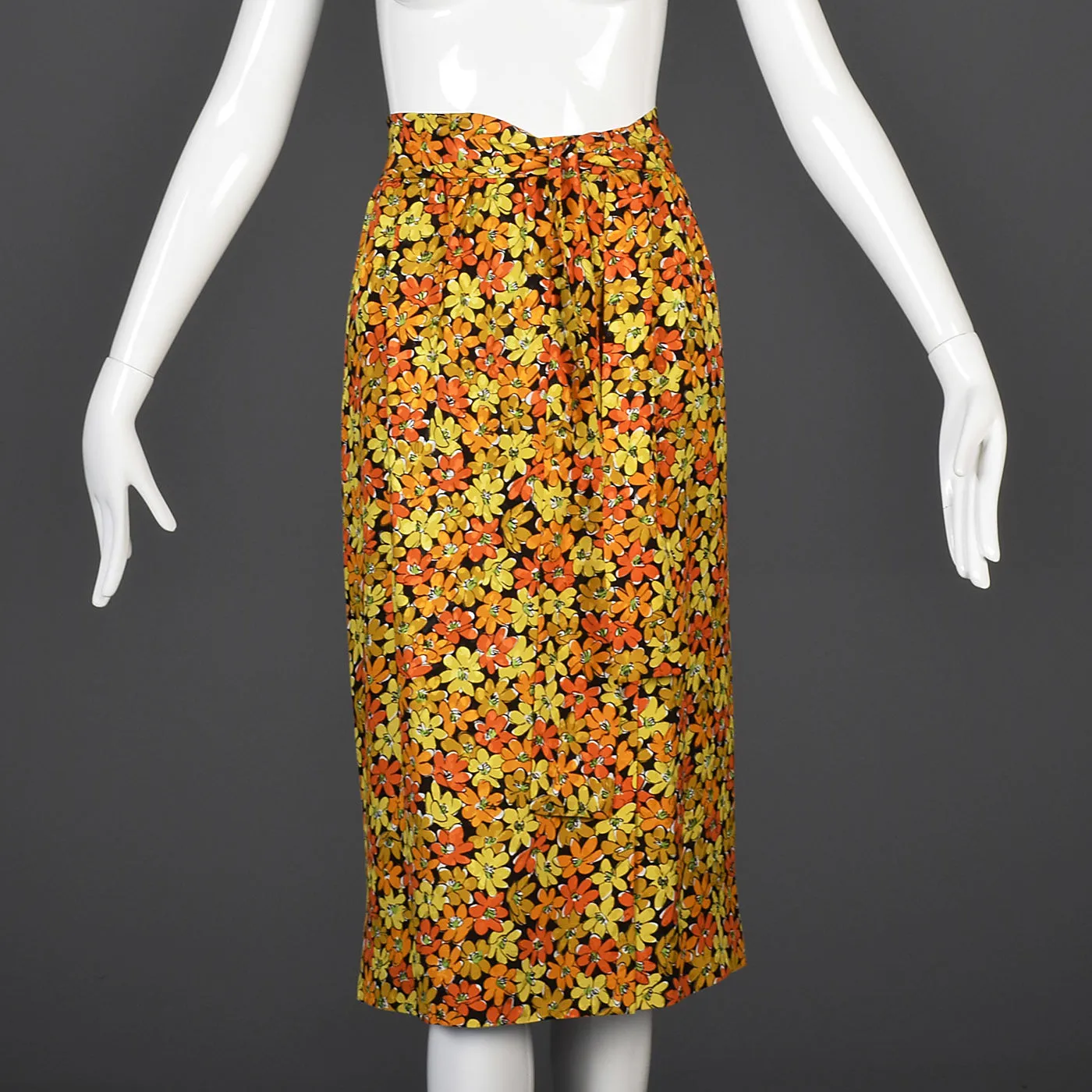 Yves Saint Laurent Rive Gauche Silk Separates in a Daisy Print